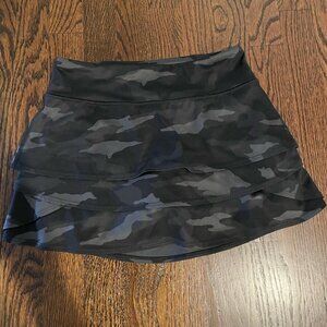 Black Camo Athleta Girl Swing Skort